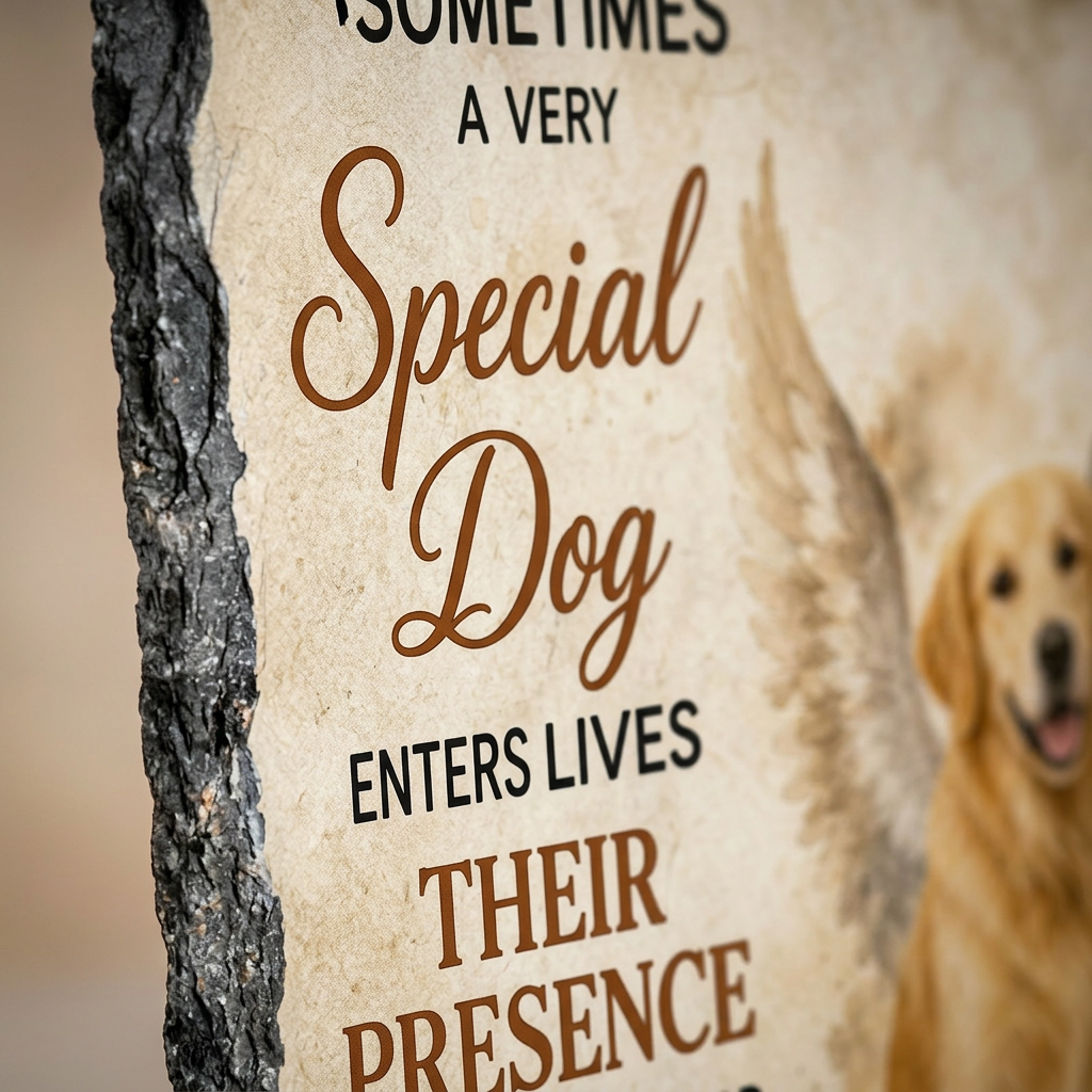 Personalized Sometimes A Very Special Dog Memorial Slate Plaque – Pet Loss Gift - Image 5