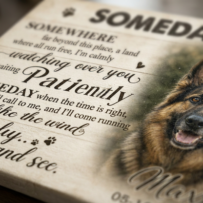 Personalized German Shepherd Memorial Wall Canvas - Dog Loss Remembrance Keepsake Gift - Image 5