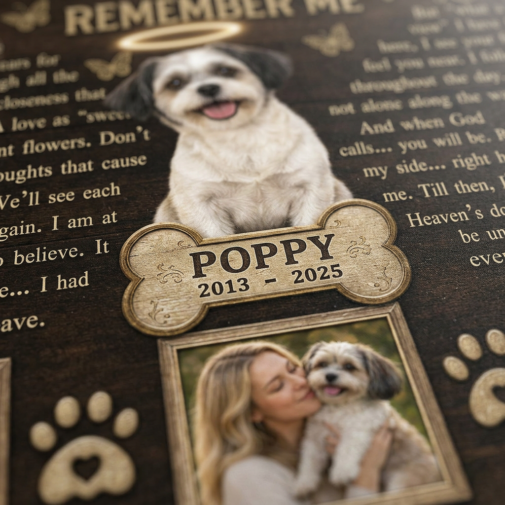 Personalized Pet Memorial Wall Canvas - Custom Dog Photo Remembrance Gift for Pet Loss - Image 5