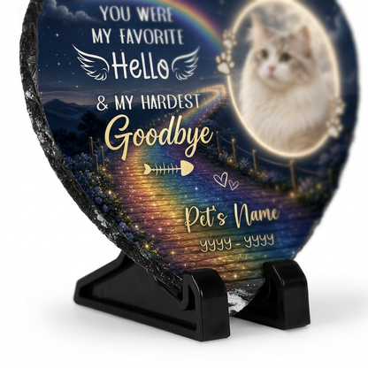 Personalized Pet Memorial Heart Slate Stone with Custom Photo – Cat Dog Loss Gift - Image 5