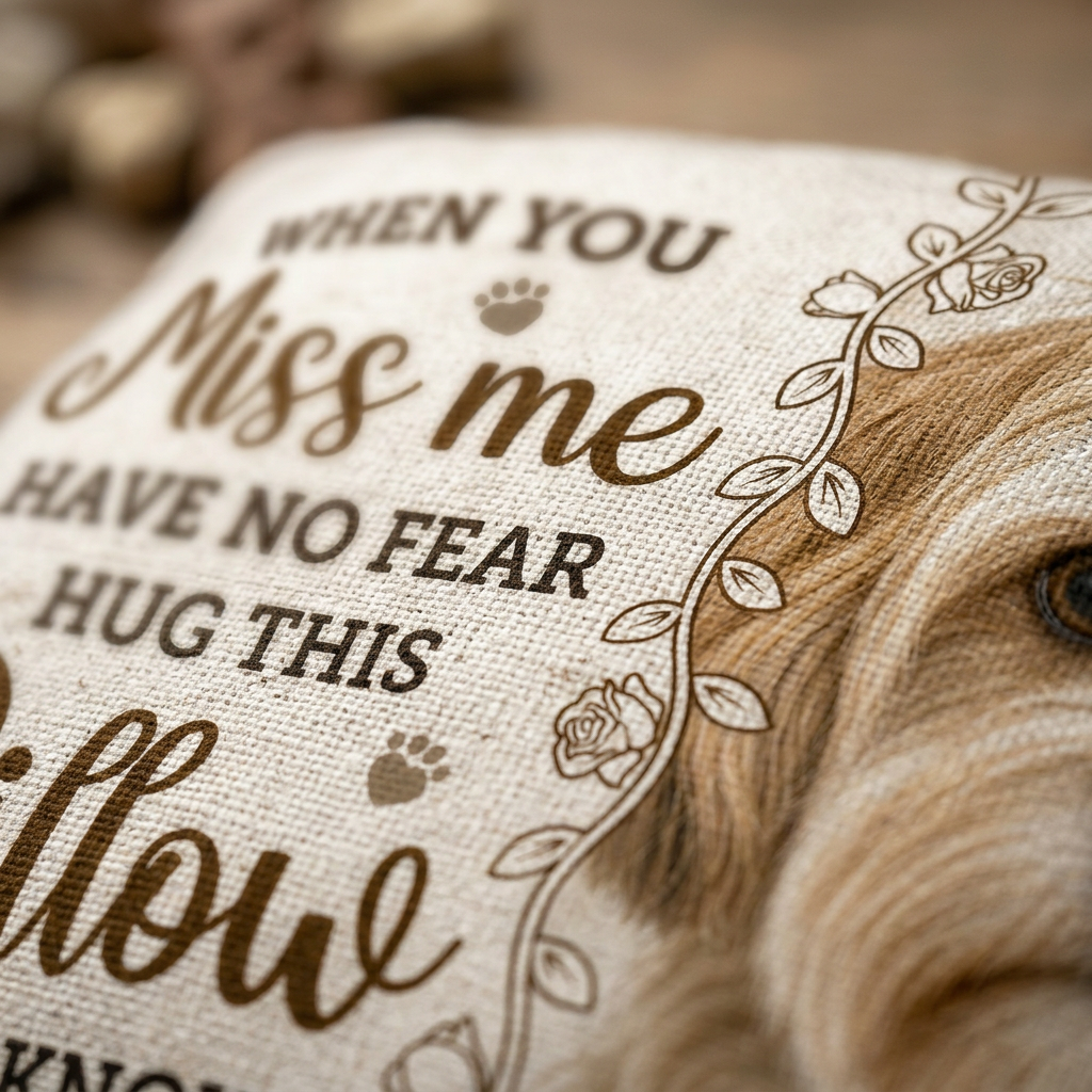 Personalized Pet Memorial Photo Pillow, Custom Dog Name Throw Pillow, Dog Loss Sympathy Gift - Image 5