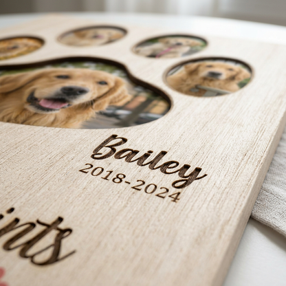 Personalized Dog Memorial Wall Canvas Pet Photo Collage Gone But Never Forgotten Gift - Image 5