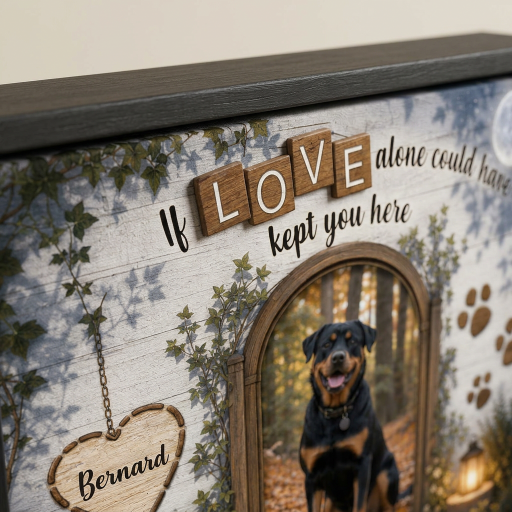 Personalized Dog Memorial Wall Canvas – If Love Alone Pet Loss Remembrance Gift - Image 5