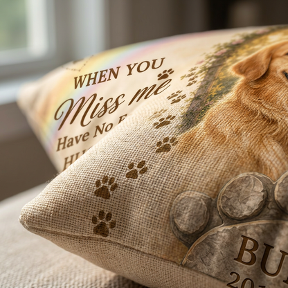 Personalized Dog Memorial Pillow with Photo and Name - Custom All Over Printed Pet Loss Keepsake - Image 5
