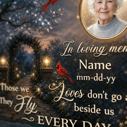 Personalized Cardinal Memorial Wall Canvas Sympathy Gift for Loss of Loved One - Image 5