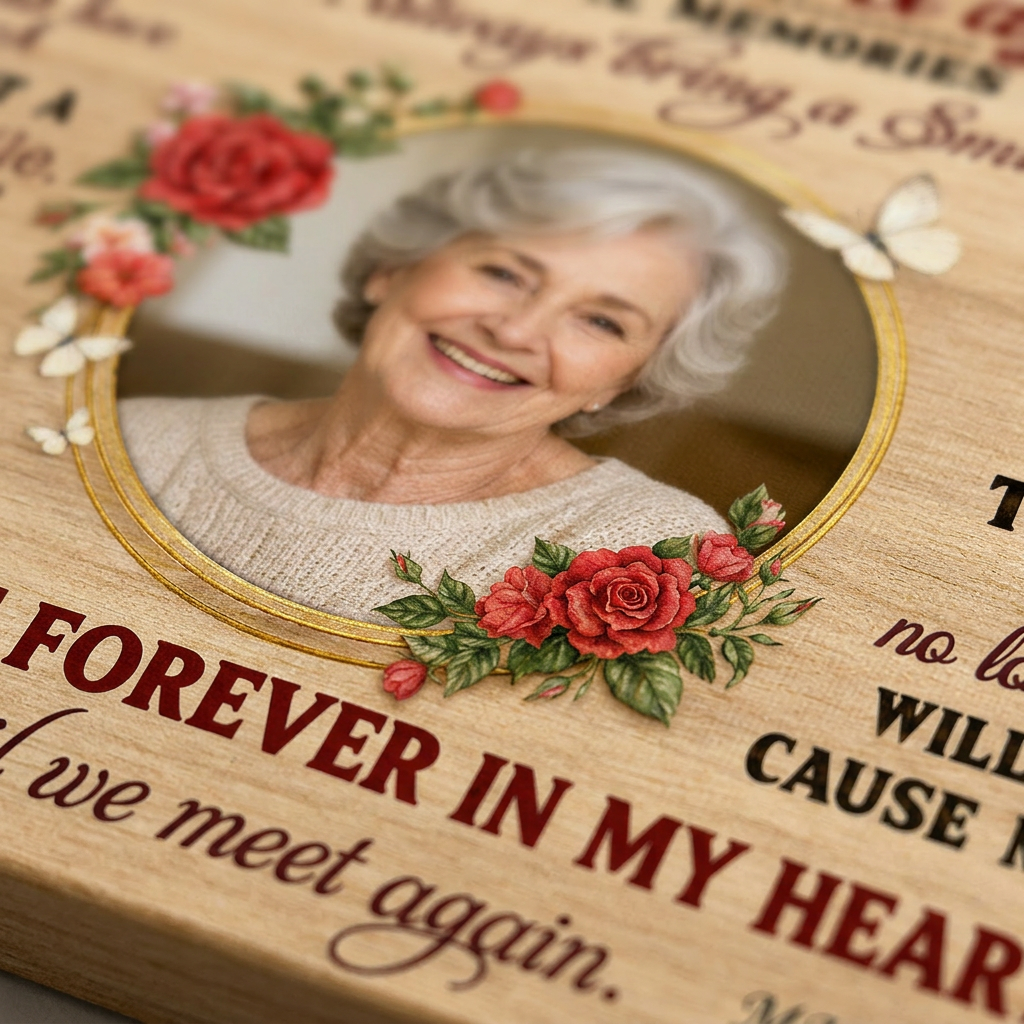 Personalized Photo Memorial Wall Canvas for Loss of Mom Grandma Sympathy Remembrance Gift - Image 5