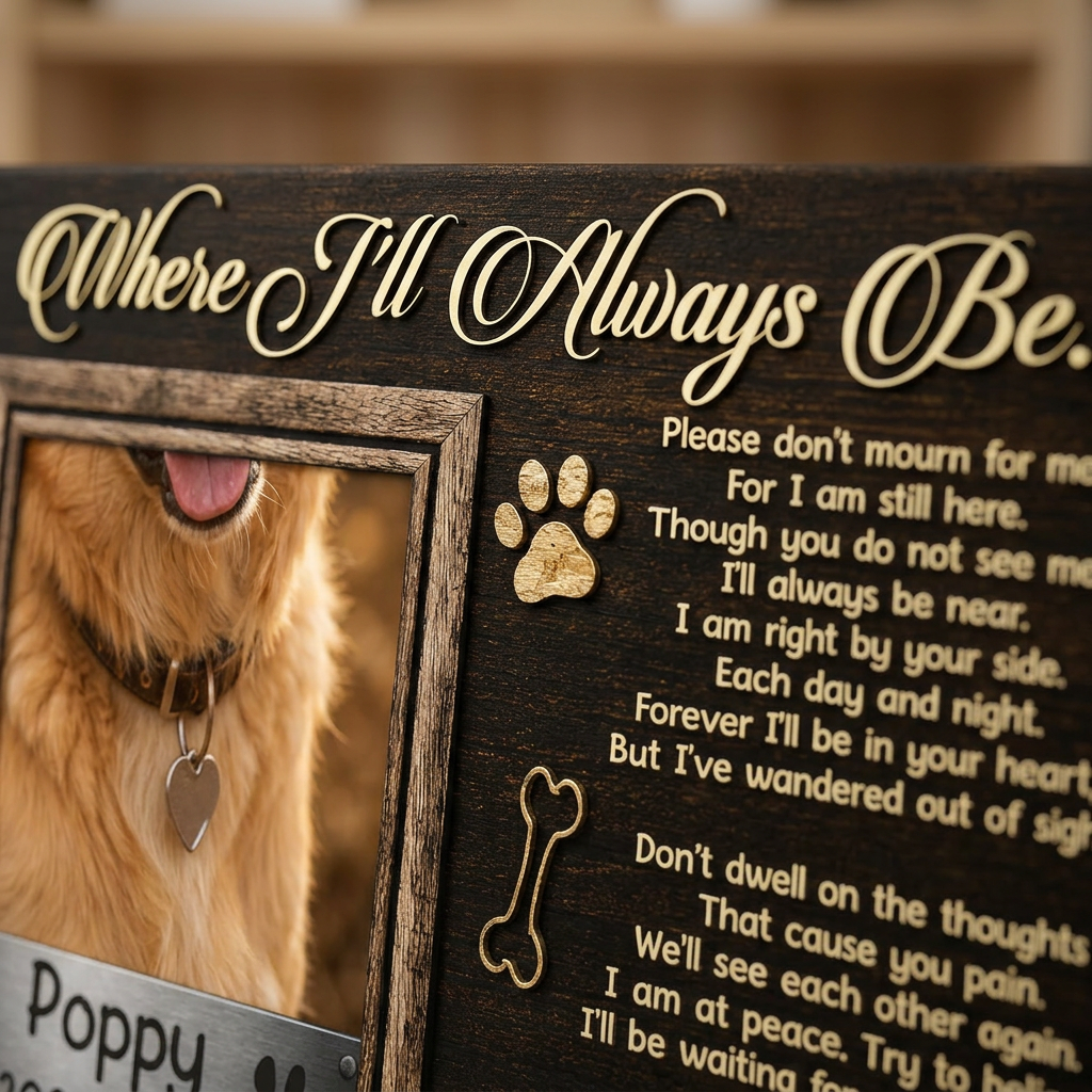Personalized Dog Memorial Canvas Wall Art - Custom Pet Photo & Name Remembrance Sign for Pet Loss - Image 5
