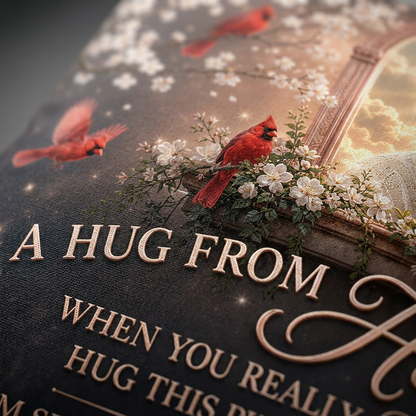 Personalized Photo Memorial Pillow - A Hug From Heaven Cardinal Sympathy Gift for Loss of Loved One - Image 5