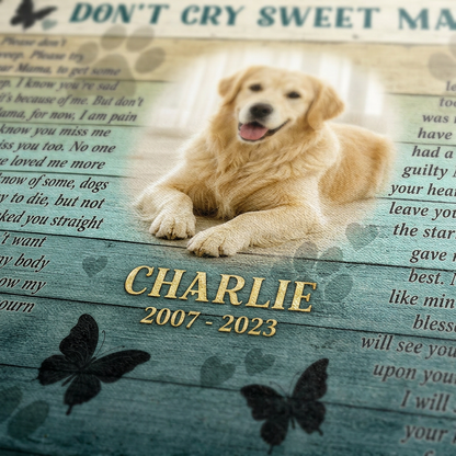 Personalized Dog Memorial Wall Canvas, Custom Pet Photo Sympathy Gift for Loss of a Dog Mom - Image 5