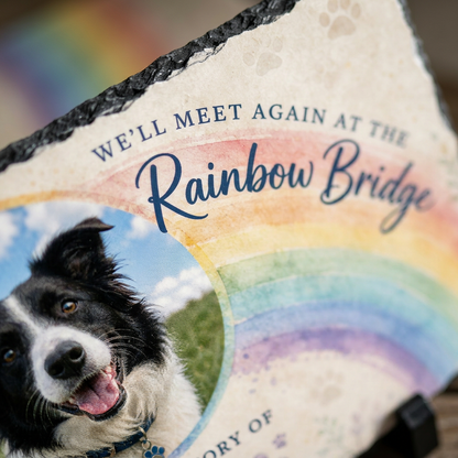 Personalized Dog Memorial Slate Garden Stone – Rainbow Bridge Pet Loss Gift - Image 5