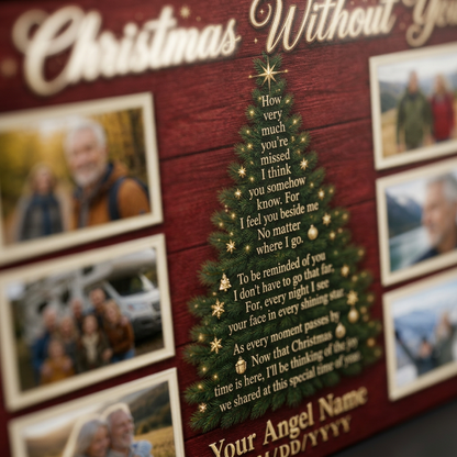 Personalized Christmas Memorial Photo Canvas – Christmas Without You Gift - Image 5