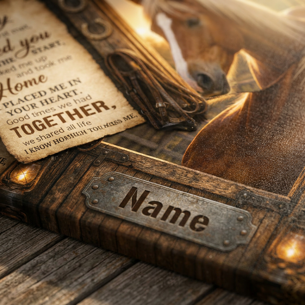 Personalized Horse Memorial Wall Canvas – Sympathy Gift for Grieving Horse Owners - Image 5