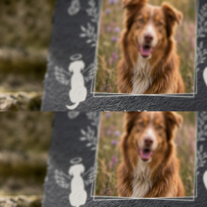 Personalized Pet Memorial Garden Stone – Dog Cat Graves Photo Keepsake Gift - Image 5