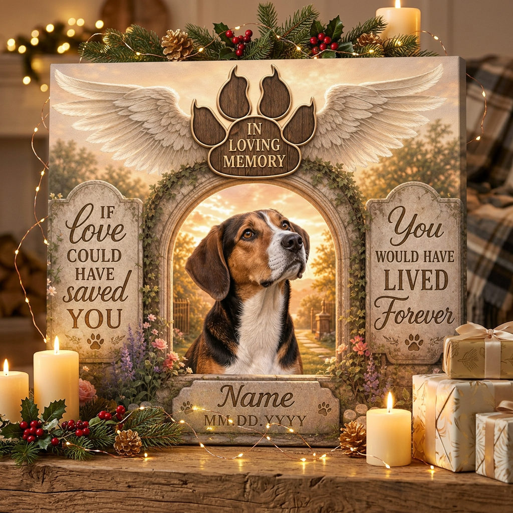 Personalized Dog Memorial Canvas Wall Art – Custom Pet Photo Sympathy Gift - Image 6