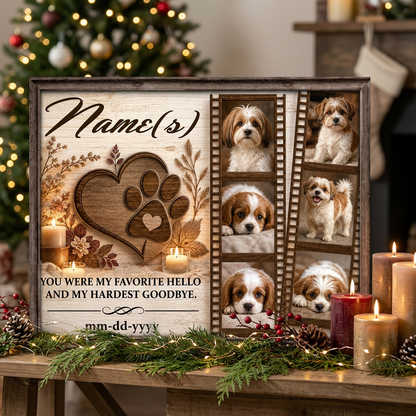 Personalized Dog Memorial Wall Canvas Custom Pet Photo Collage Keepsake Gift - Image 6