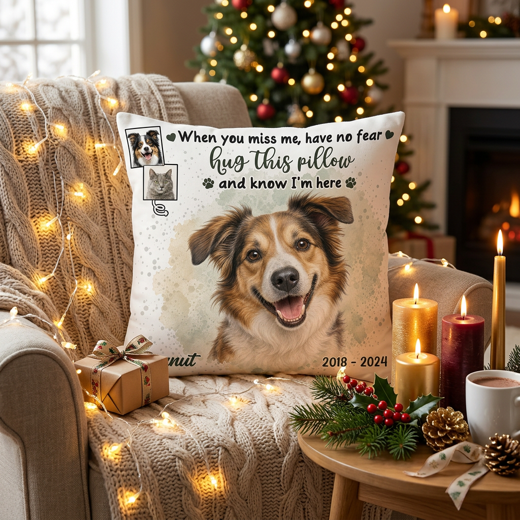Personalized Pet Memorial Photo Pillow for Dog & Cat Loss - Hug This Pillow Sympathy Gift - Image 6