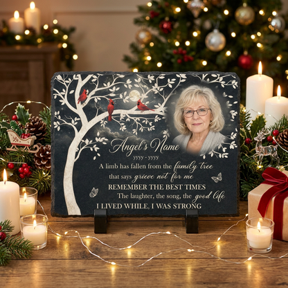 Personalized A Limb Has Fallen Memorial Garden Stone Custom Photo – Sympathy Gift - Image 6