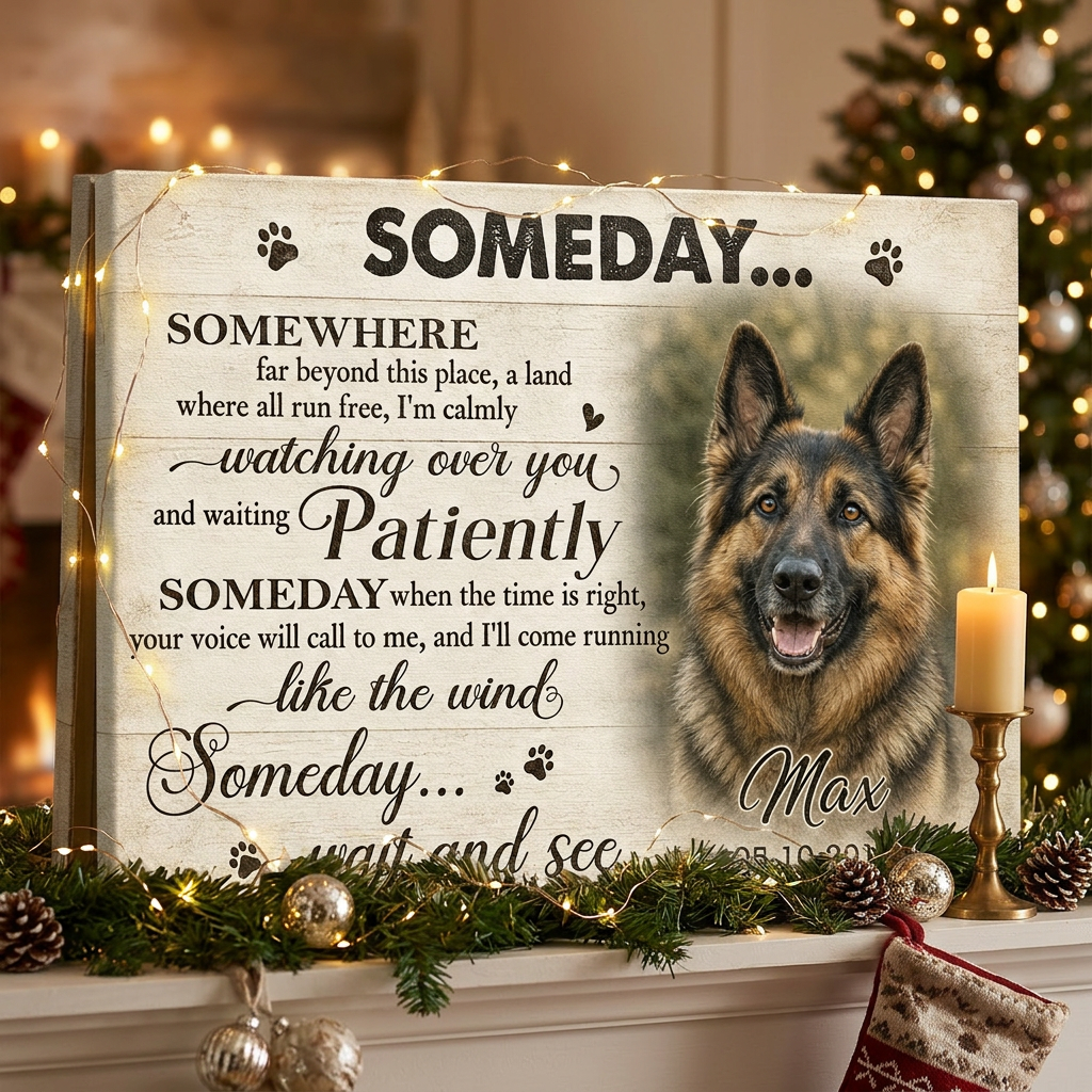 Personalized German Shepherd Memorial Wall Canvas - Dog Loss Remembrance Keepsake Gift - Image 6