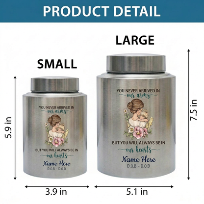 Personalized Infant Baby Loss UV Printed Stainless Steel Urn for Human Ashes Loss of Child Bereavement Miscarriage Stillbirth Ash Container Memorial Keepsake Urn, Memorial Gift, In Loving Memory - Image 6