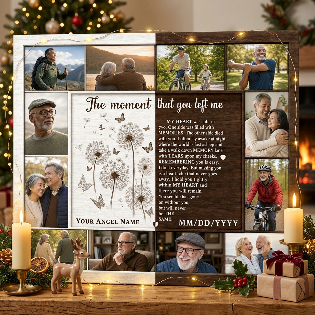 Personalized Memorial Photo Collage Wall Canvas Loss of Loved One Bereavement Gift - Image 6