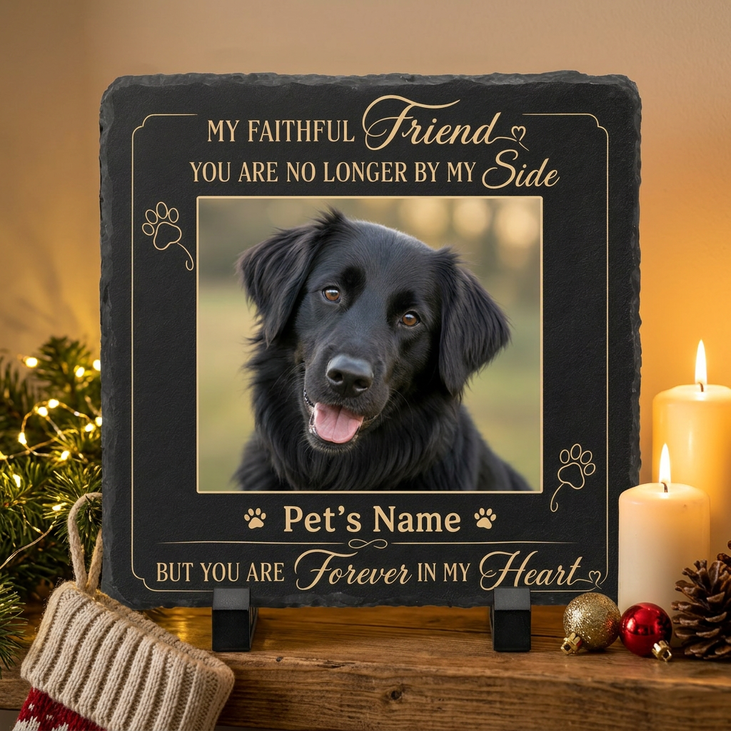Personalized Dog Memorial Garden Stone with Photo – Pet Loss Sympathy Gift - Image 6