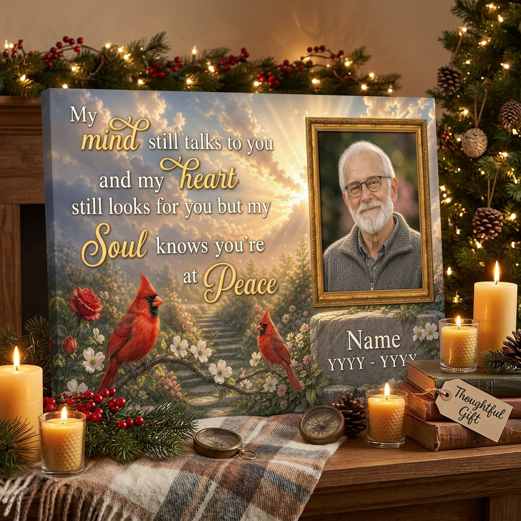 Personalized Memorial Cardinal Wall Canvas for Loss of Loved One Sympathy Remembrance Gift - Image 6