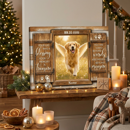 Personalized Dog Memorial Canvas Wall Art With Photo, Custom Pet Remembrance Keepsake Gift - Image 6