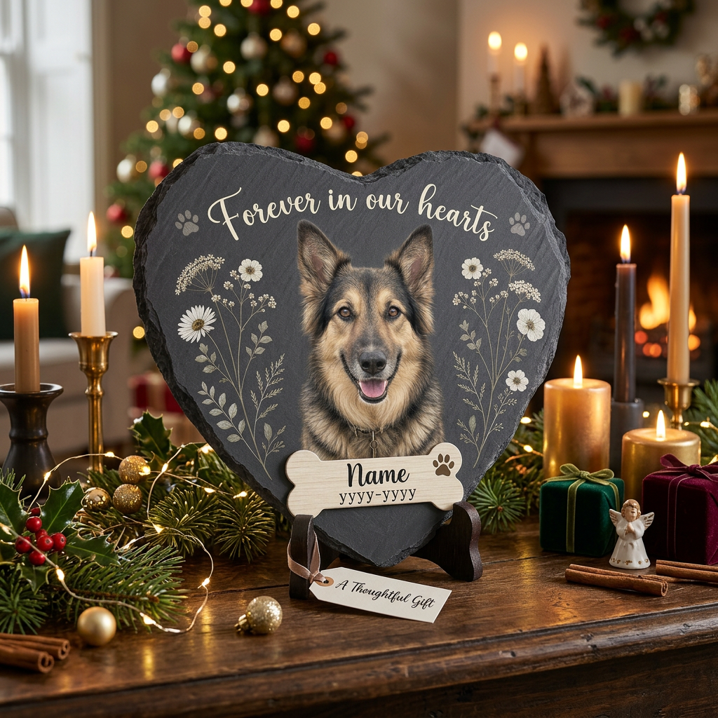 Personalized Pet Memorial Slate Stone with Photo, Custom Dog Loss Gift - Image 6