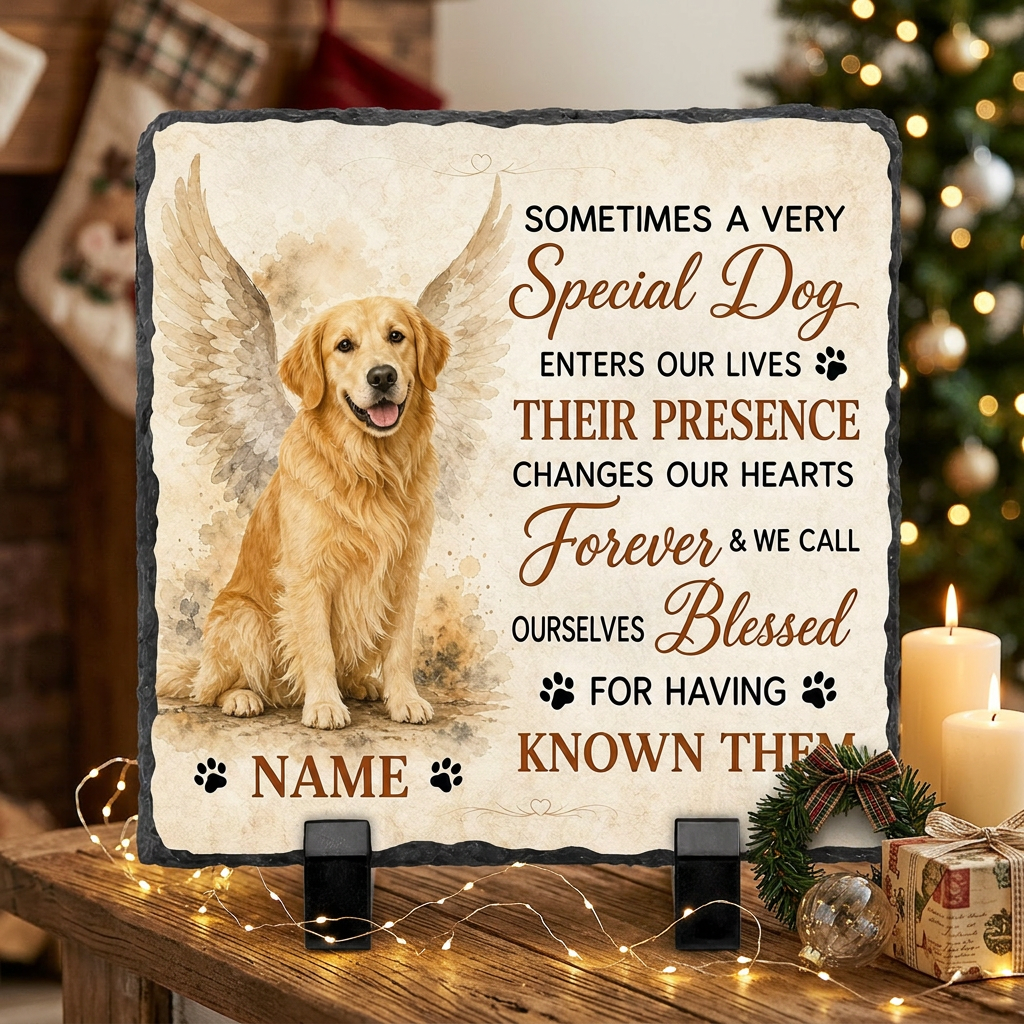 Personalized Sometimes A Very Special Dog Memorial Slate Plaque – Pet Loss Gift - Image 6
