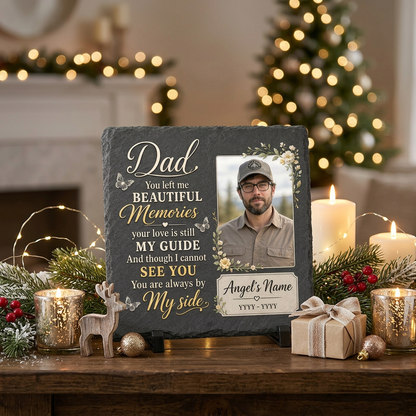Personalized Dad Memorial Garden Stone with Photo Sympathy Gift for Loss of Father - Image 6