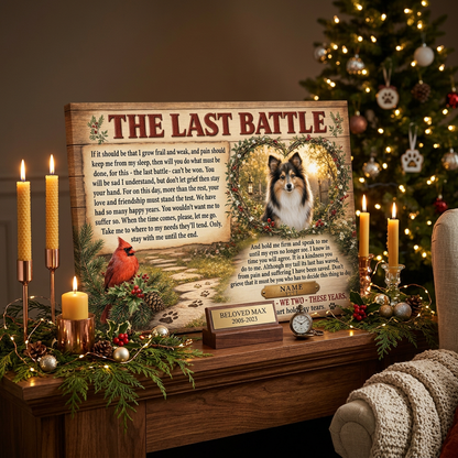 Personalized Dog Memorial Wall Canvas - The Last Battle Pet Loss Remembrance Gift - Image 6