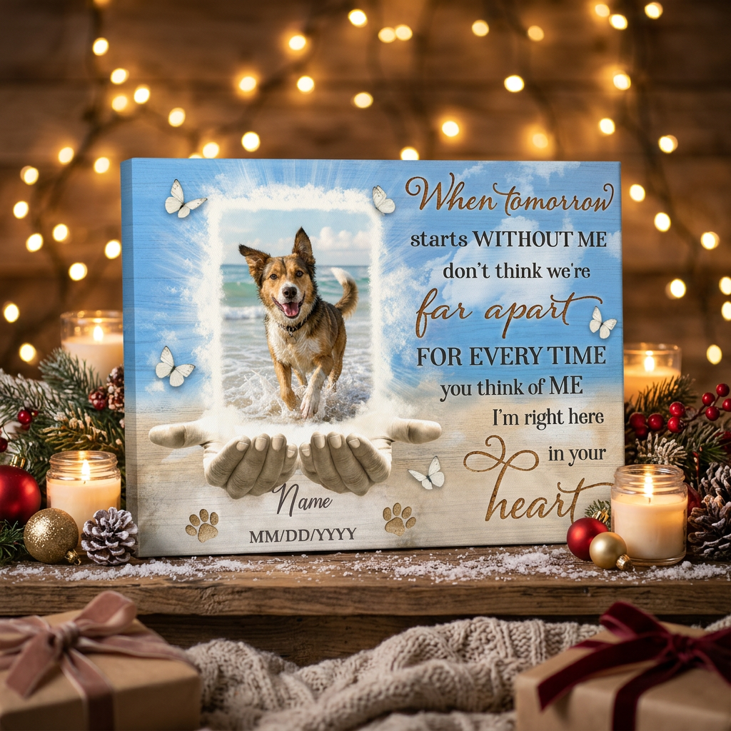 Personalized Dog Memorial Canvas Wall Art, Remembrance Gift for Dog Loss - Image 6