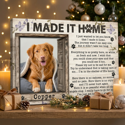 Personalized Dog Memorial Canvas, Custom Photo & Name Wall Canvas, Pet Loss Sympathy Gift - Image 6