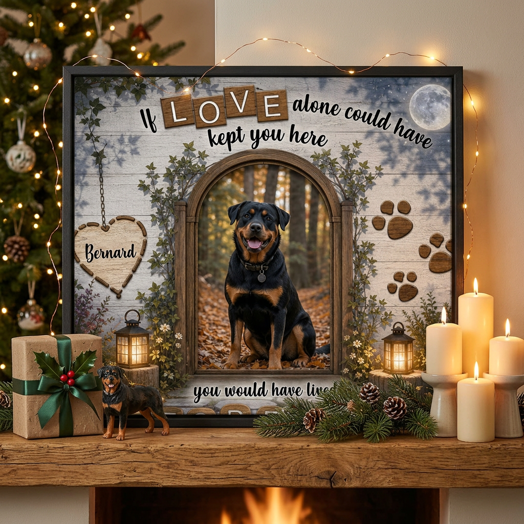 Personalized Dog Memorial Wall Canvas – If Love Alone Pet Loss Remembrance Gift - Image 6