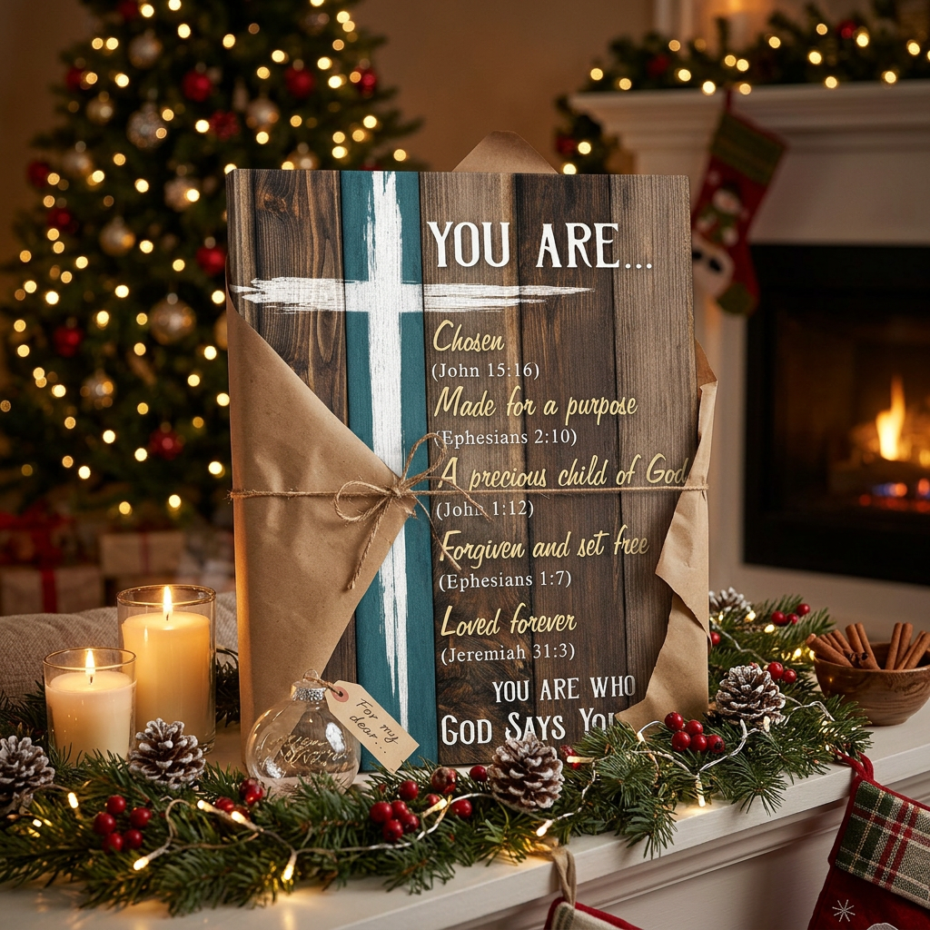 Personalized God Says You Are Christian Wall Canvas Bible Verse Gift for Women - Image 6