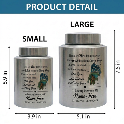 Personalized Bigfoot Sasquatch Stainless Steel Urn for Adult Human Ashes Men Father Husband Bereavement Condolence Silver Black Gold Red Memorial Keepsake Urn, Memorial Gift, In Loving Memory - Image 6