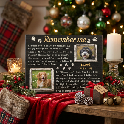 Personalized Dog Memorial Wall Canvas - Custom Pet Photo & Name Remembrance Keepsake Print - Image 6