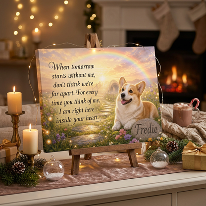 Personalized Dog Memorial Wall Canvas – Custom Pet Name Gift for Dog Loss - Image 6