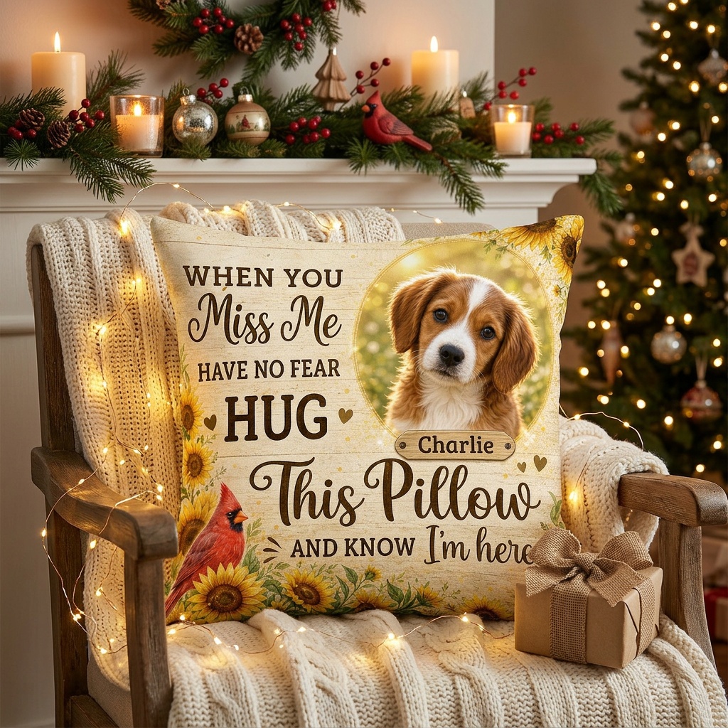 Personalized Pet Memorial Pillow with Photo - Custom Dog Loss Sympathy Keepsake Gift - Image 6