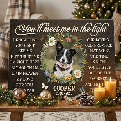 Personalized Pet Memorial Canvas Wall Art - Custom Dog Photo & Name - Pet Loss Sympathy Gift - Image 6