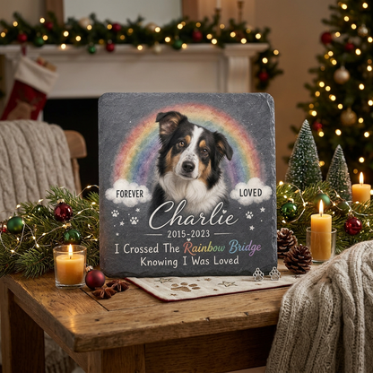Personalized Dog Memorial Garden Stone – Rainbow Bridge Pet Loss Sympathy Gift - Image 6