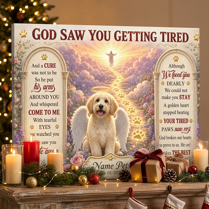 Personalized Pet Memorial Canvas Wall Art - Dog Loss Remembrance Gift with Photo & Name - Image 6