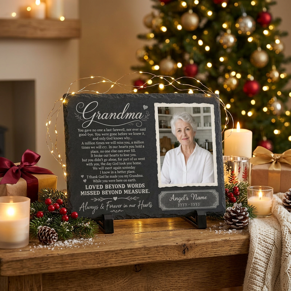 Personalized Grandma Memorial Garden Stone – You Gave No One Last Farewell Slate Gift - Image 6
