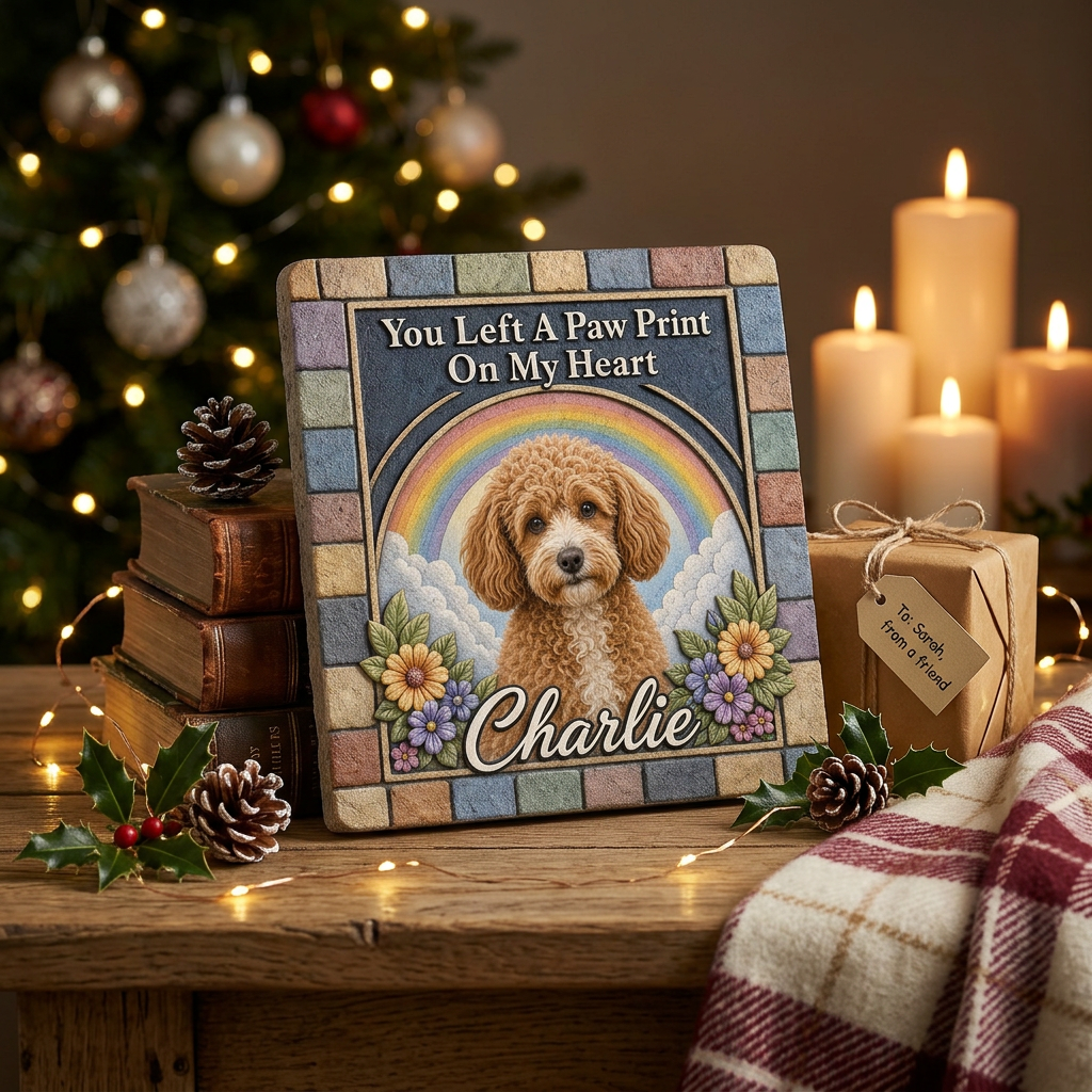 Personalized Pet Memorial Garden Stone with Photo – Dog Loss Sympathy Gift - Image 6