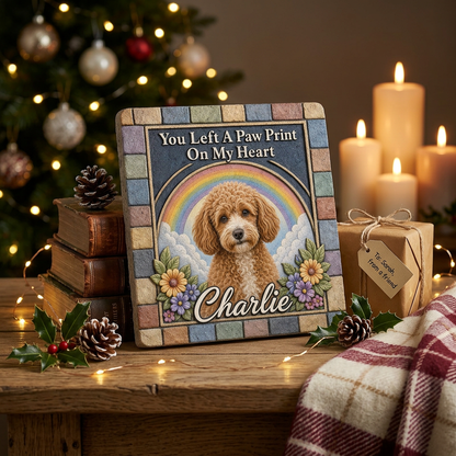 Personalized Pet Memorial Garden Stone with Photo – Dog Loss Sympathy Gift - Image 6