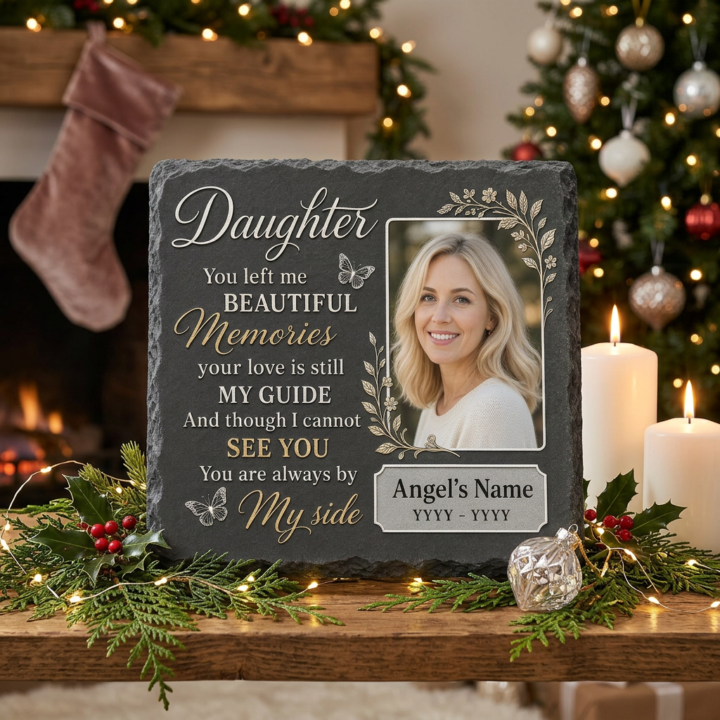 Personalized Daughter Memorial Garden Stone with Photo, Sympathy Gift for Loss of Daughter - Image 6