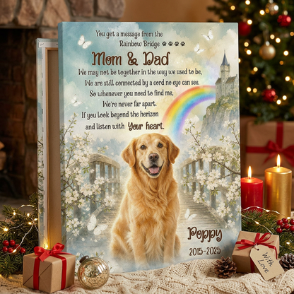 Personalized Pet Memorial Canvas Wall Art - Dog Loss Rainbow Bridge Sympathy Gift - Image 6