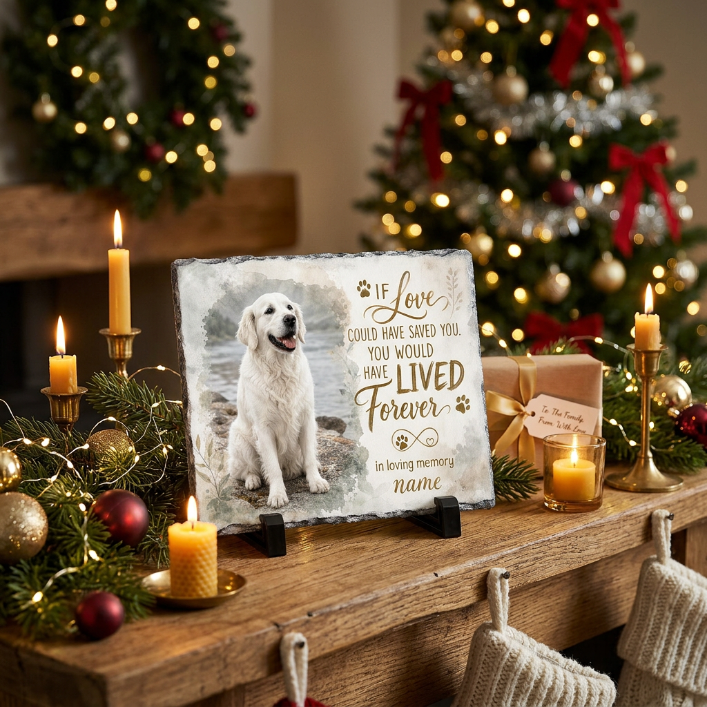 Personalized Dog Memorial Garden Stone Rectangle Slate Plaque – Pet Loss Gift - Image 6