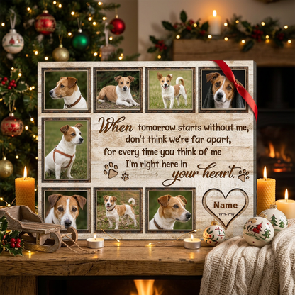 Personalized Dog Memorial Photo Collage Canvas - Custom Pet Loss Gift Wall Art - Image 6