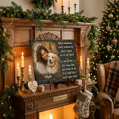 Personalized Dog Memorial Wall Canvas – Custom Pet Loss Gift With Photo - Image 6